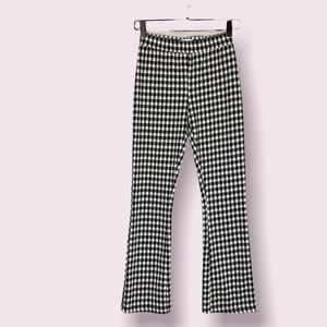 Urban Outfitters Black & White Gingham Boot Cut Pants